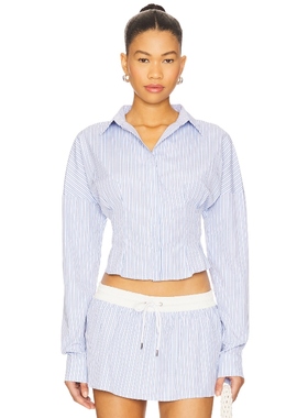 [冬季新品]OW Collection ELIZA 上装 蓝色REVOLVE小众