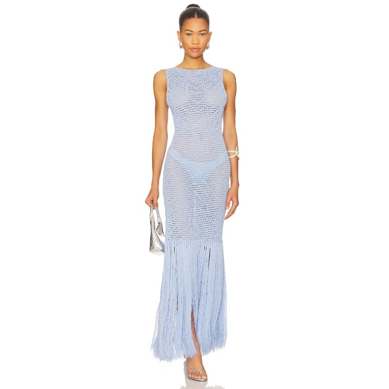 DEVON WINDSOR LEIZA 长裙 Baby Blue y2k辣妹风REVOLVE小众新款