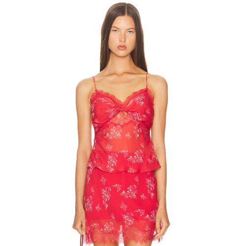 [早秋新品]LoveShackFancy BELFAST 上衣 红色REVOLVE小众