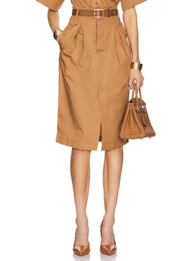 [冬季新品]Helsa PAPERBAG 半身裙 棕黄色 REVOLVE小众新款