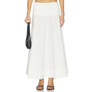 Circle Cotton Hem Skirt St. 白色REVOLVE小众新款 Agni