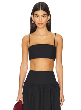 Susana Monaco CROP STRING 上装 黑色 REVOLVE小众