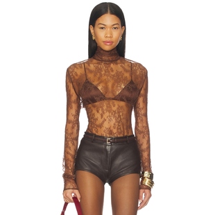 y2k辣妹风REVOLVE小众新款 NBD 棕色 上装 NOREL