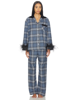 Sleeper CHECKED 睡衣套装 revolve小众新款 蓝色