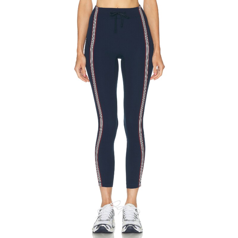 lululemon GROOVE 藏青色条纹瑜伽裤打底运动裤秋冬新品REVOLVE