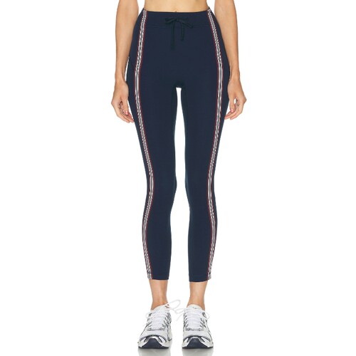 lululemon GROOVE 藏青色条纹瑜伽裤打底运动裤秋冬新品REVOLVE