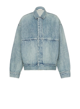 [冬季新品] Fear of God 机车夹克蓝色REVOLVE小众新款