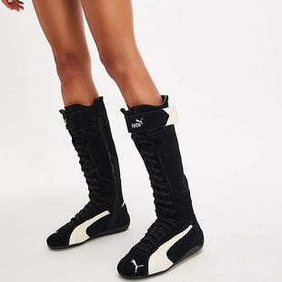 REVOLVE新款 Puma 彪马长筒靴子绒面拉链赛车女鞋 SPEEDCAT Select