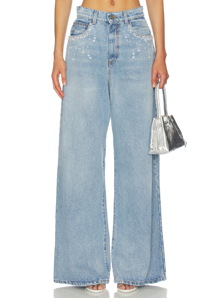 GIUSEPPE DI MORABITO DENIM WIDE LEG 牛仔裤 revolve小众新款