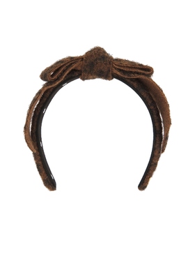 Lele Sadoughi BARDOT 头巾/头饰带 棕色REVOLVE小众新款