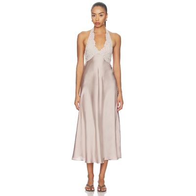Free People MIGHT BE SOMETHING 绸缎吊带连衣裙 26夏季新品 rev