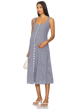 HATCH FELICITY 中长款连衣裙 藏青色REVOLVE小众新款