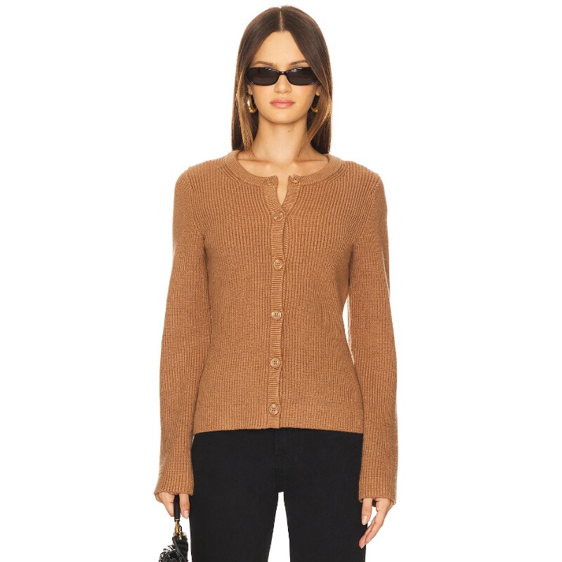 [冬季新品]Stitches & Stripes复古风棕色系扣针织开衫REVOLVE