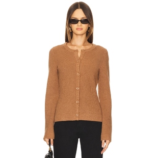 [春季新品]Stitches & Stripes复古风棕色系扣针织开衫季保暖