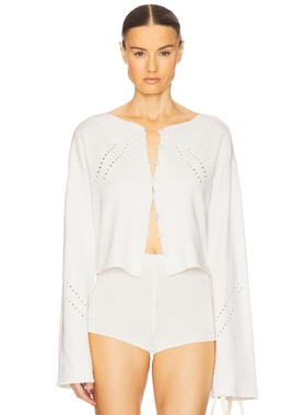 [冬季新品]Helsa 开衫 奶油色静奢风老钱风REVOLVE小众冬季保暖