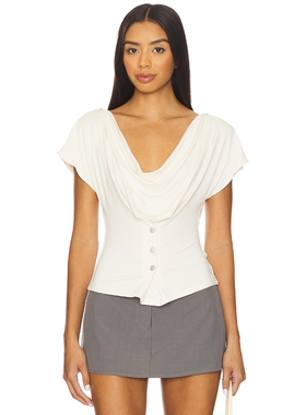 With Jean SIENNA 短袖上装 revolve小众新款 白色