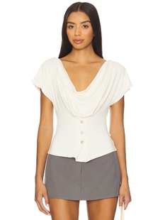 With Jean SIENNA 短袖上装 revolve小众新款 白色