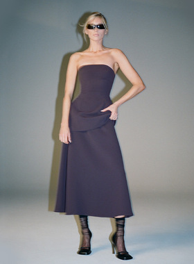 [冬季内搭]Helsa  束腰上装紫色静奢风老钱风REVOLVE