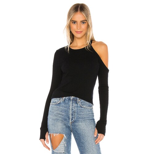 [早秋新品]Michael Lauren CAMLEY 酷炫露肩上衣长袖上衣REVOLVE