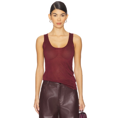 [春季新品]Mother of All ELENA上装酒红色y2k辣妹风REVOLVE新款