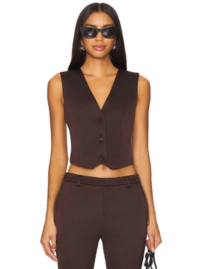 SER.O.YA EDWINA HAVEY SATIN 背心 棕色 y2k辣妹风REVOLVE小众新