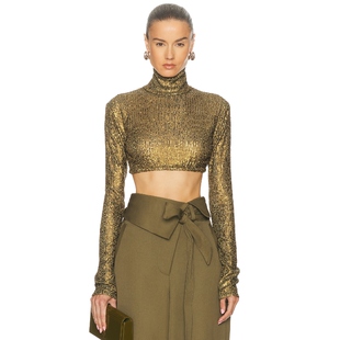 Kamali 金属金色REVOLVE小众新款 诺玛 圆翻领 卡玛丽 Norma