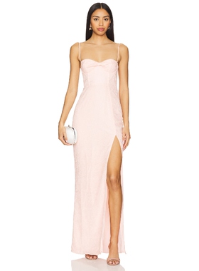 [春季新品]MAJORELLE KATINA 蕾丝长裙 粉红胭脂系列REVOLVE小众