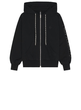 [冬季新品]No Problemo ALIEN-O 拉链连帽衫 黑色REVOLVE小众新款