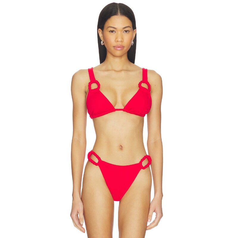 Nau Bikinis ROPE LINK比基尼泳衣上装REVOLVE红色