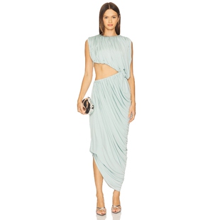 [春季新品]Lovers and Friends LIVVY 针织长裙Baby Blue REVOLVE