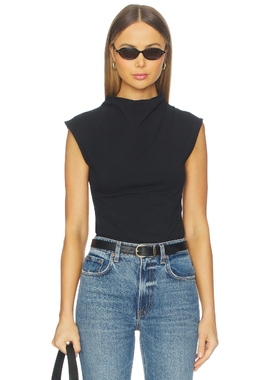 Nation Los Angeles LULU 上装 黑色 y2k辣妹风REVOLVE小众新款