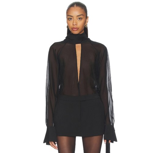 L'Academie AIDEN 上装 黑色 y2k辣妹风REVOLVE小众新款