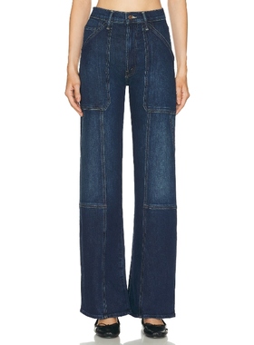 MOTHER LASSO 直筒长裤 蓝色REVOLVE小众新款