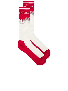 My Sunday Ski Merino Ski Socks revolve小众新款 Red,White