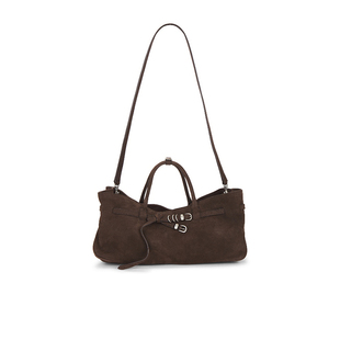 MARGESHERWOOD 麂皮斜挎包 棕色美式复古休闲手提包REVOLVE新款