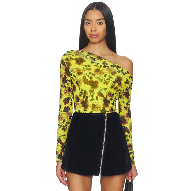 AFRM BARRY 上装 黄色 y2k辣妹风REVOLVE小众新款