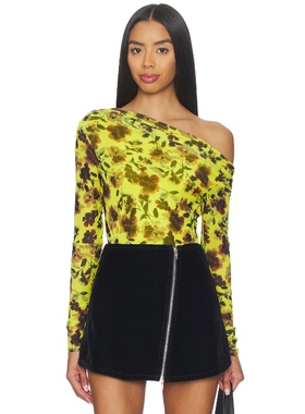 AFRM BARRY 上装 黄色 y2k辣妹风REVOLVE小众新款