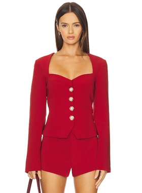 [春节穿搭]MAJORELLE LORI 夹克 红色REVOLVE小众新款