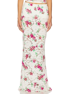 [冬季新品]AFRM CAELLA 半身裙 白色REVOLVE小众新款