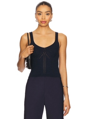 SABLYN THEA 背心上装 藏青色y2k辣妹风REVOLVE小众新款