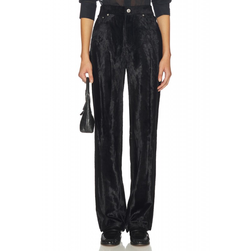 Helmut Lang PONY 高腰直筒款 休闲时尚潮流REVOLVE 黑色