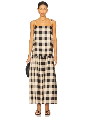 [冬季新品]SER.O.YA Aydan Linen Maxi D REss 米色 REVOLVE小众