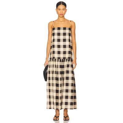 [冬季新品]SER.O.YA Aydan Linen Maxi D REss 米色 REVOLVE小众