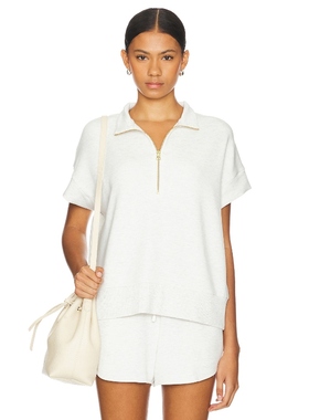 Varley RITCHIE 短袖运动衫 象牙白 运动复古风REVOLVE小众新款