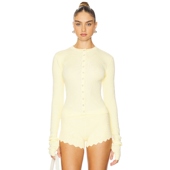 春季 新品 LIONESS法式 奶油色圆领单排扣显瘦针织开衫 上衣REVOLVE