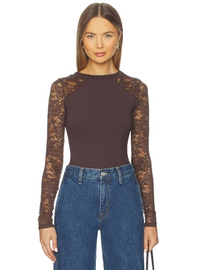 [冬季新品]Free People NO EXCUSES 长袖款 棕色基础易搭内搭