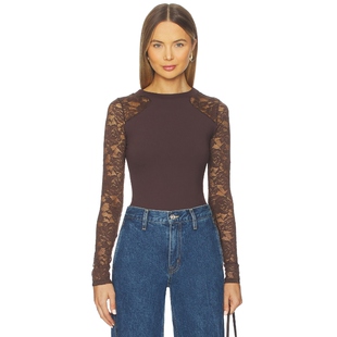 [春季新品]Free People NO EXCUSES 长袖款 棕色revolve冬季保暖