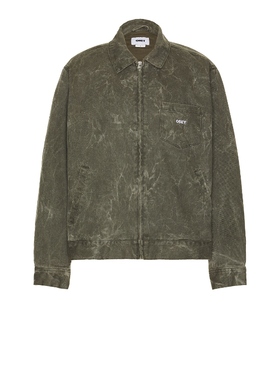 [冬季新品]Obey WORKMAN 拉链外套 绿色REVOLVE小众
