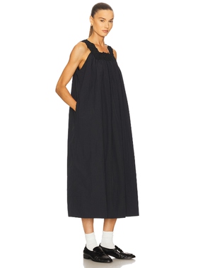 [新品]Helsa 黑色吊带连衣裙黑色静奢风老钱风长裙REVOLVE小众