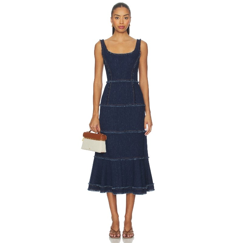 [冬季新品]Alexis STEFANIA 裙子 蓝色REVOLVE小众